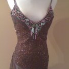 Pure silk chiffon beaded top