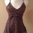 Pure silk top sequined and beaded