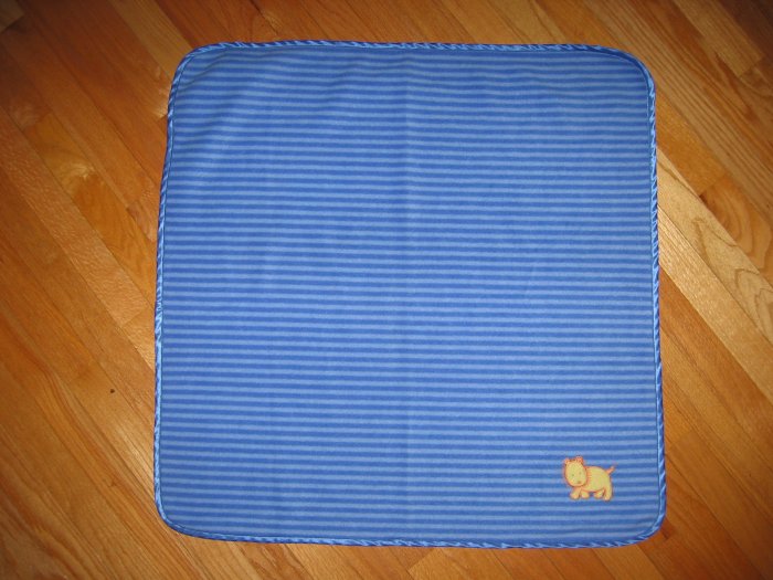 Carter's Child of Mine Blue Striped Lion Blanket 30X30