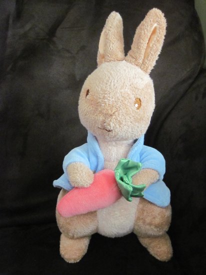 peter rabbit soft toy with carrot