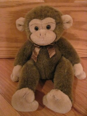 brown plush monkey