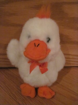 white plush duck