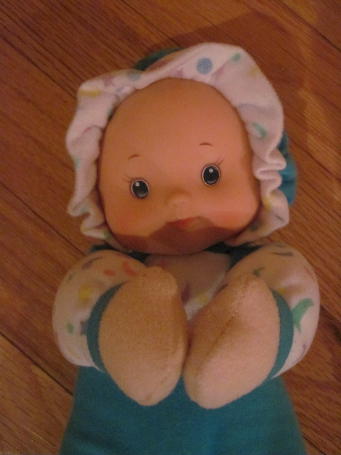 HK City Toys Hong Kong Blue Starts & Moon Baby Doll Velcro Hands