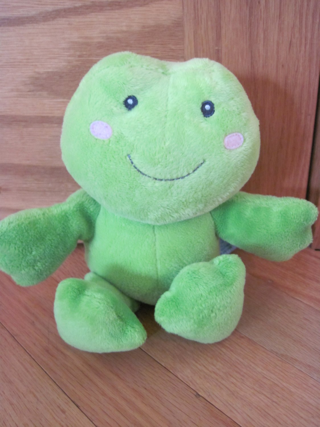 Russ Berrie Dibbles Green Frog Plush Baby Toy 34594