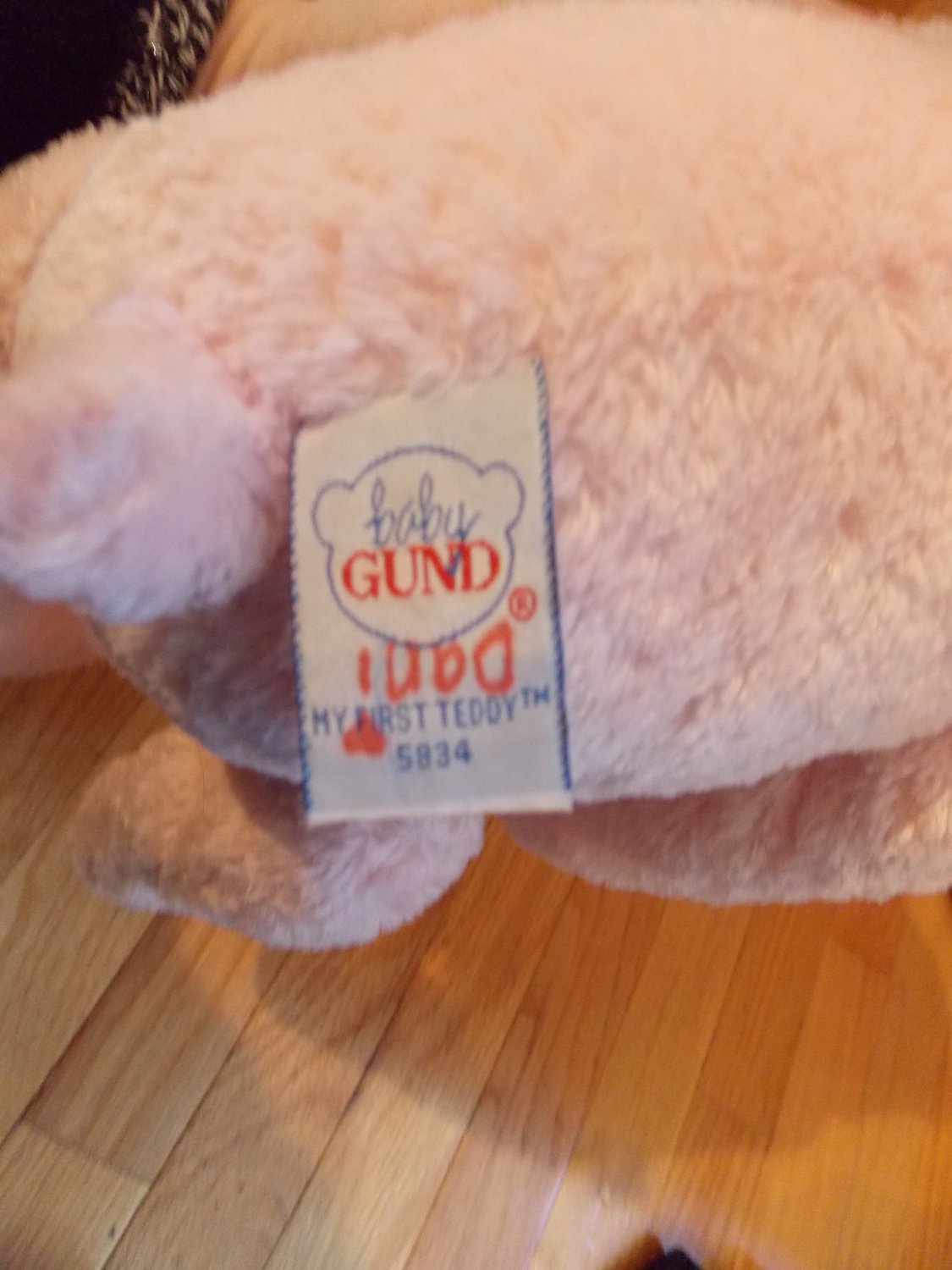 gund peek a boo bear pink