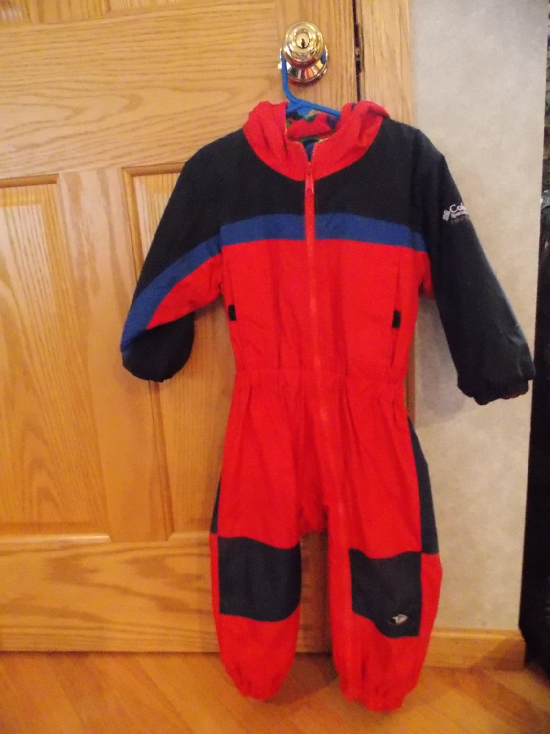 Columbia Sportswear Company Tectonite Red Blue Black One Piece Snowsuit ...