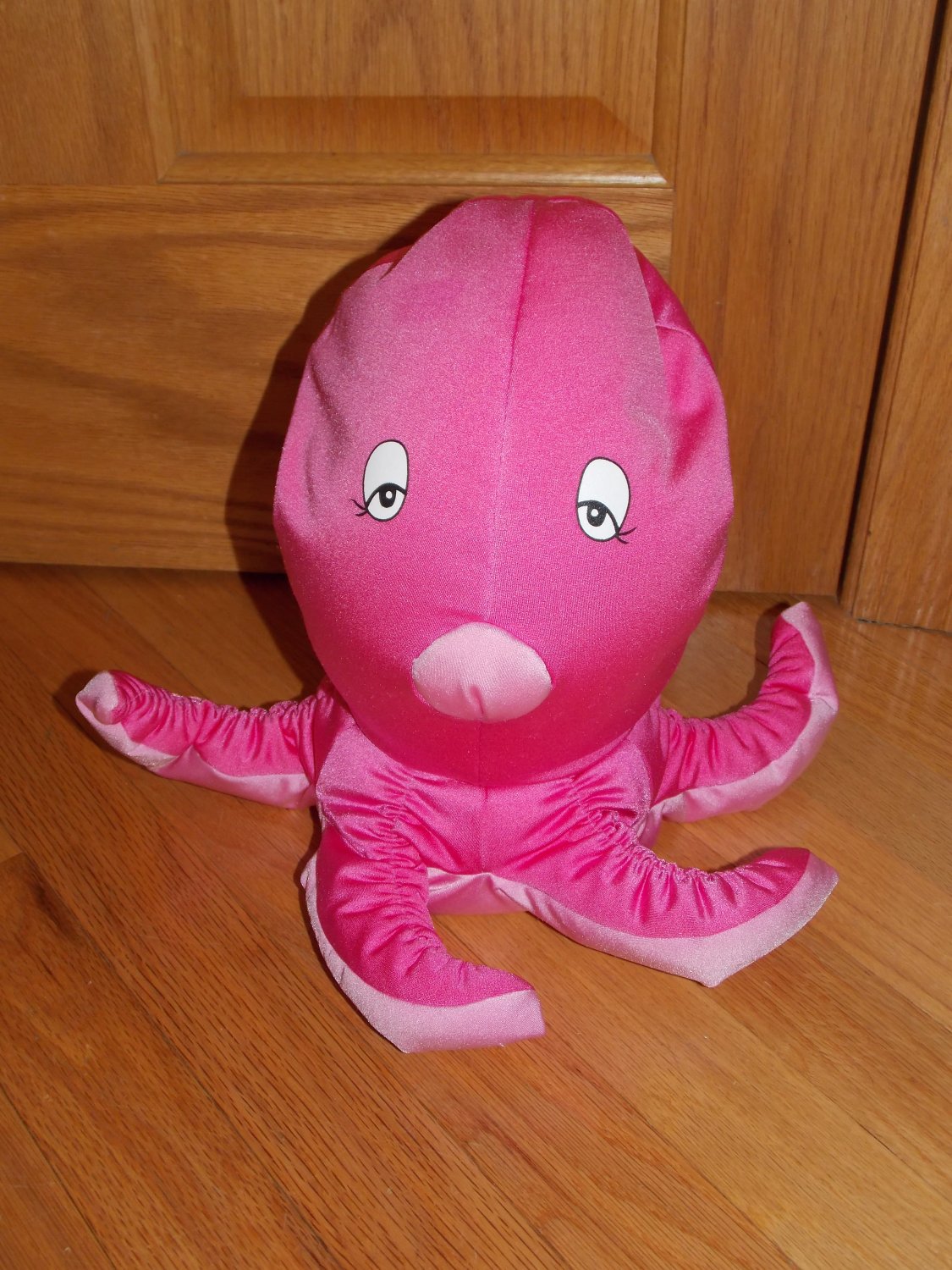 pink and green octopus plush