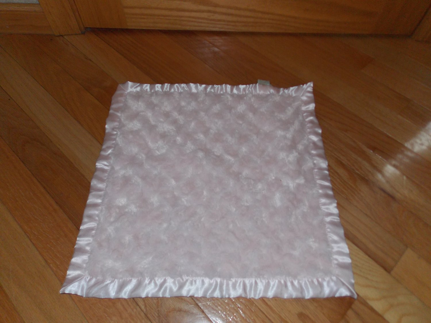 Bearington Baby Collection Pink Minky Swirl Fur Satin Baby Security