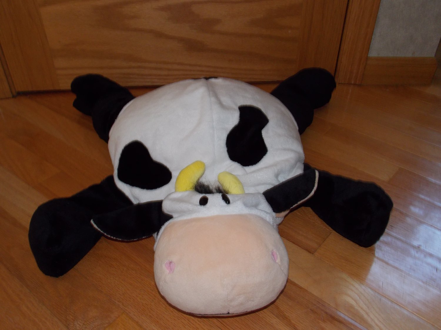 plush cow pillow