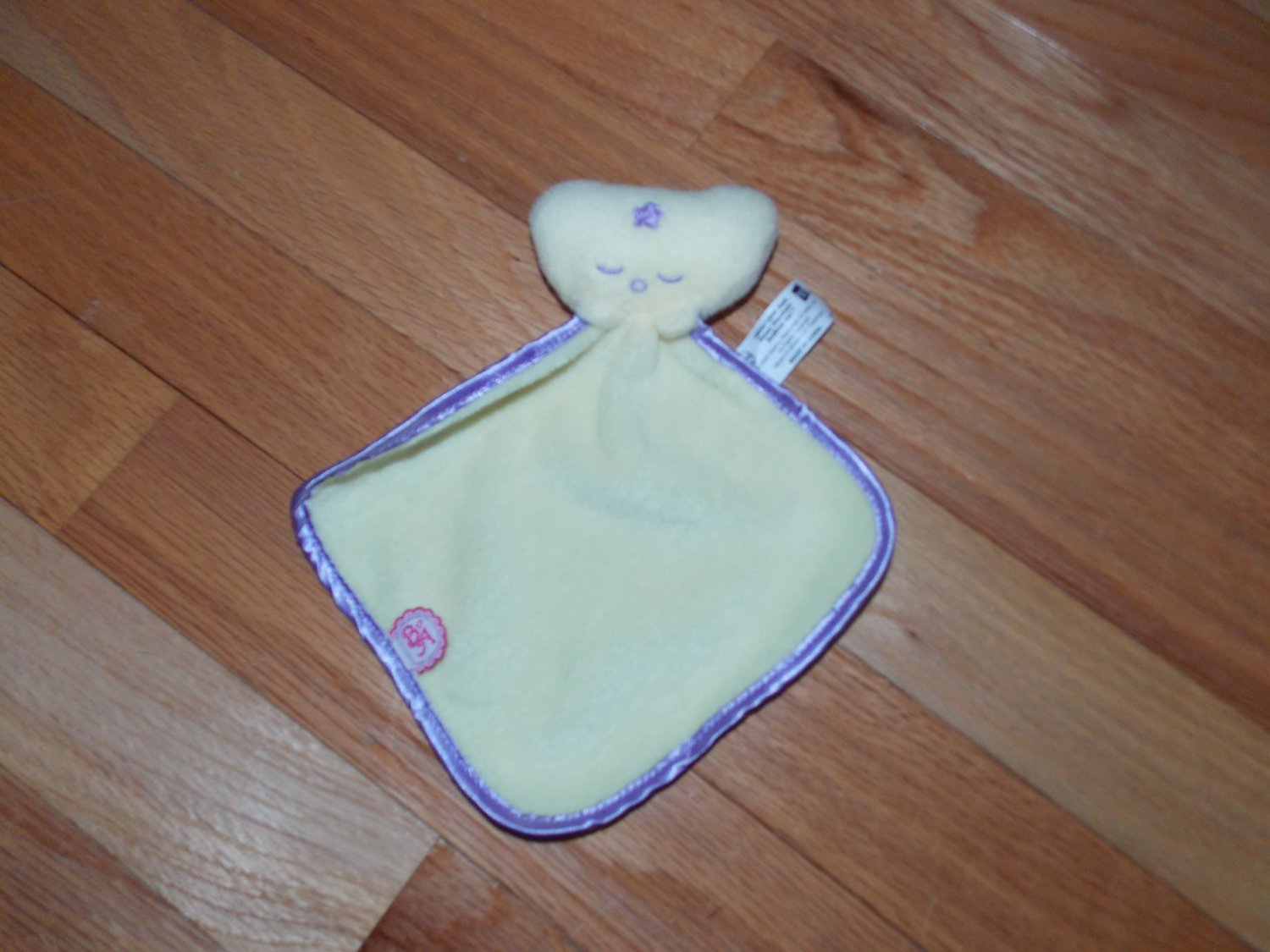 Hasbro Baby Alive Yellow Baby Doll Security Blanket Lovey Purple Satin