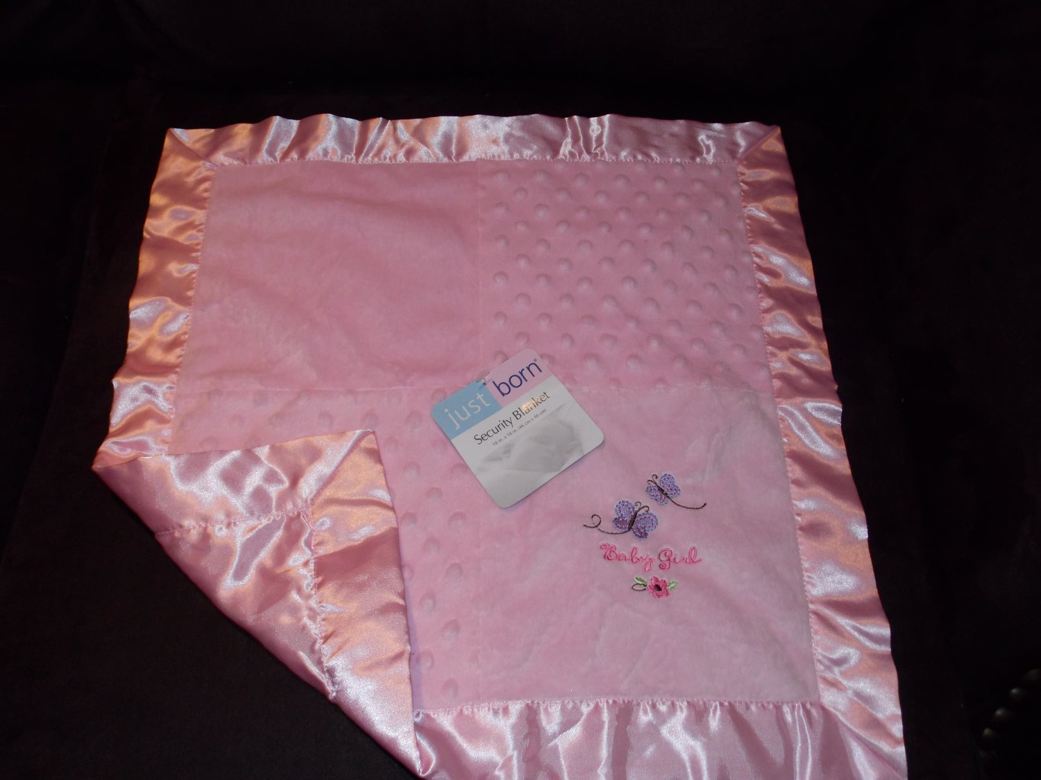 of baby carter mine sweet child blanket girl Girl Butterfly Dot Pink Baby Minky Born Lovey Just