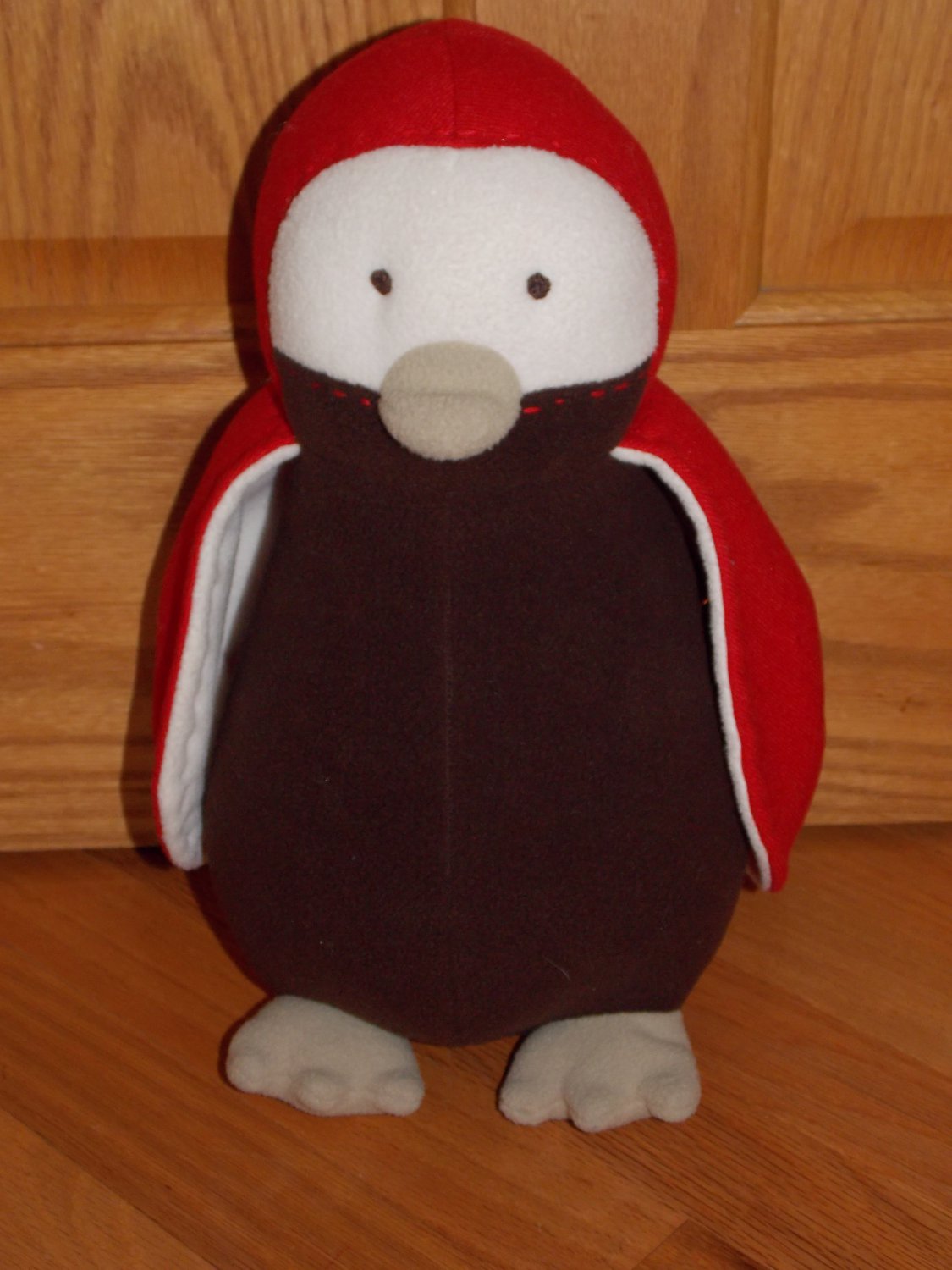 Pottery Barn Kids Plush Red Brown Owl Bird Pillow Toy