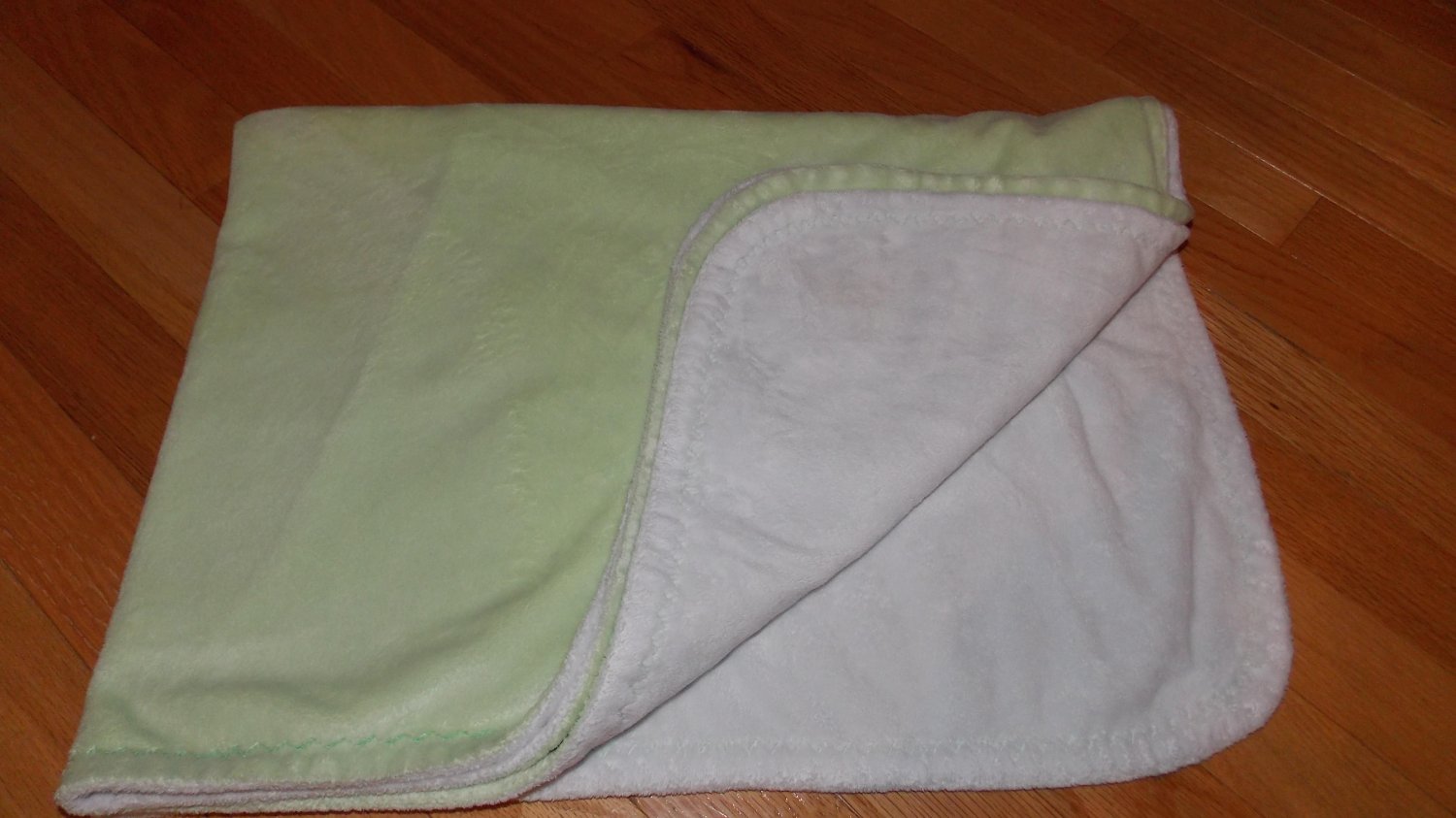 Pottery Barn Kids Chamois Stroller Green White Baby Blanket