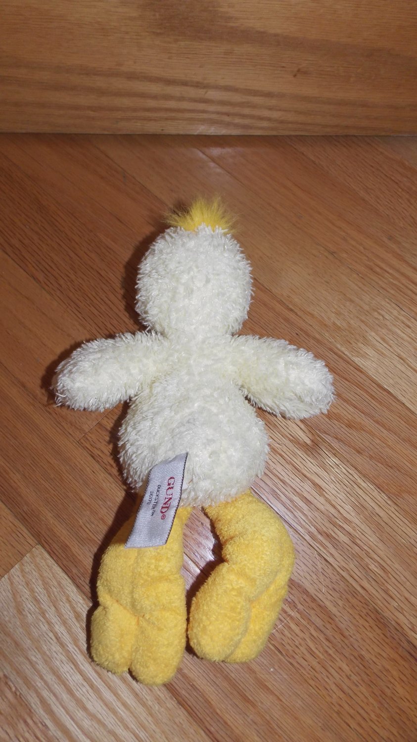 Gund Plush Yellow Duck Big Feet Yellow Hair Duckster 36178