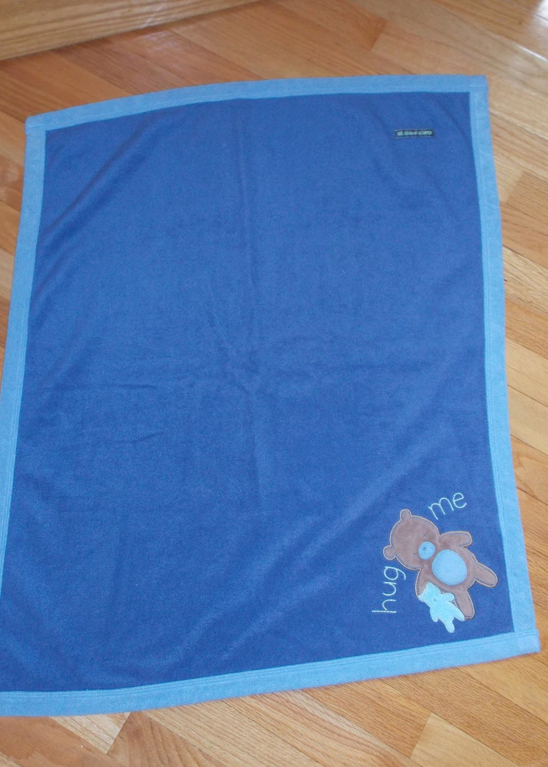 Carters Classics All About A Bear Hug Me Blue Fleece Blanket