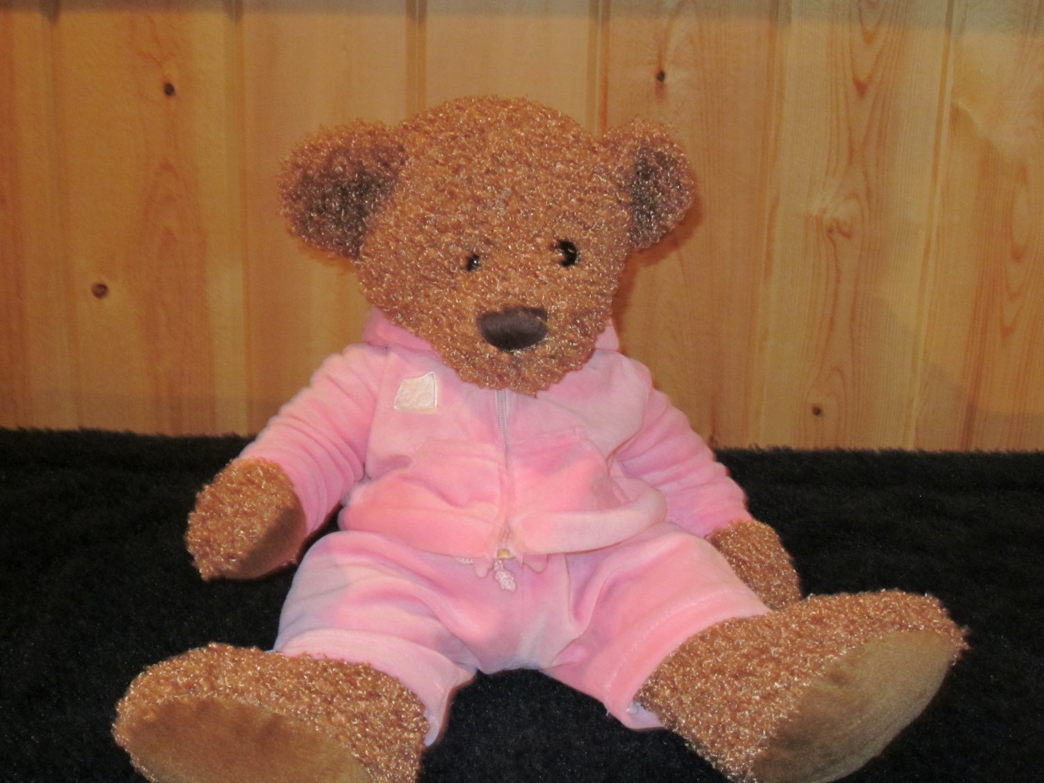 NY&C New York & Co Brown Teddy Bear with Pink velour jogging suit