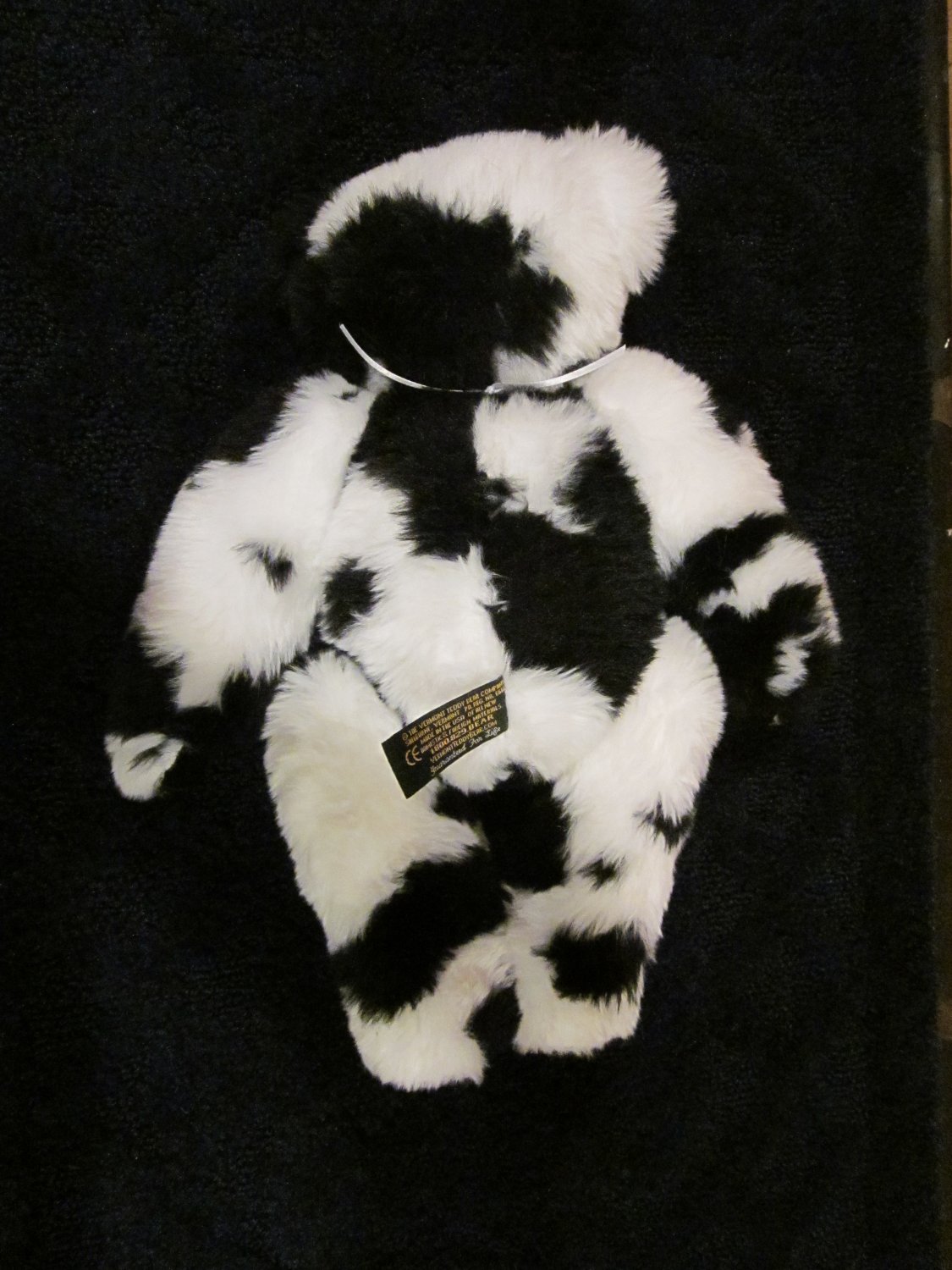 black and white cow teddy