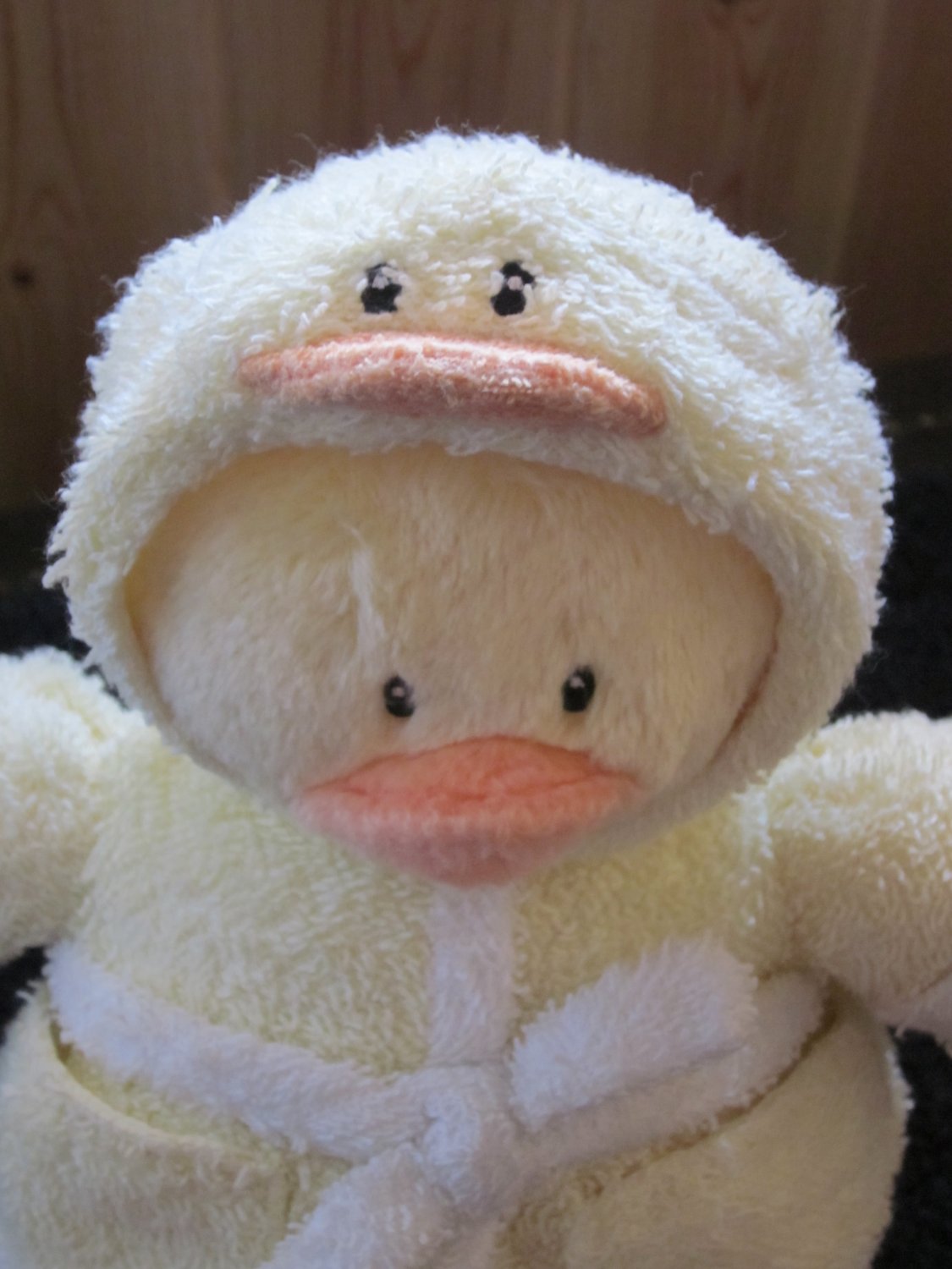 Baby Gund Yellow Plush Duck in a Bathrobe 'Little Quack-ups'