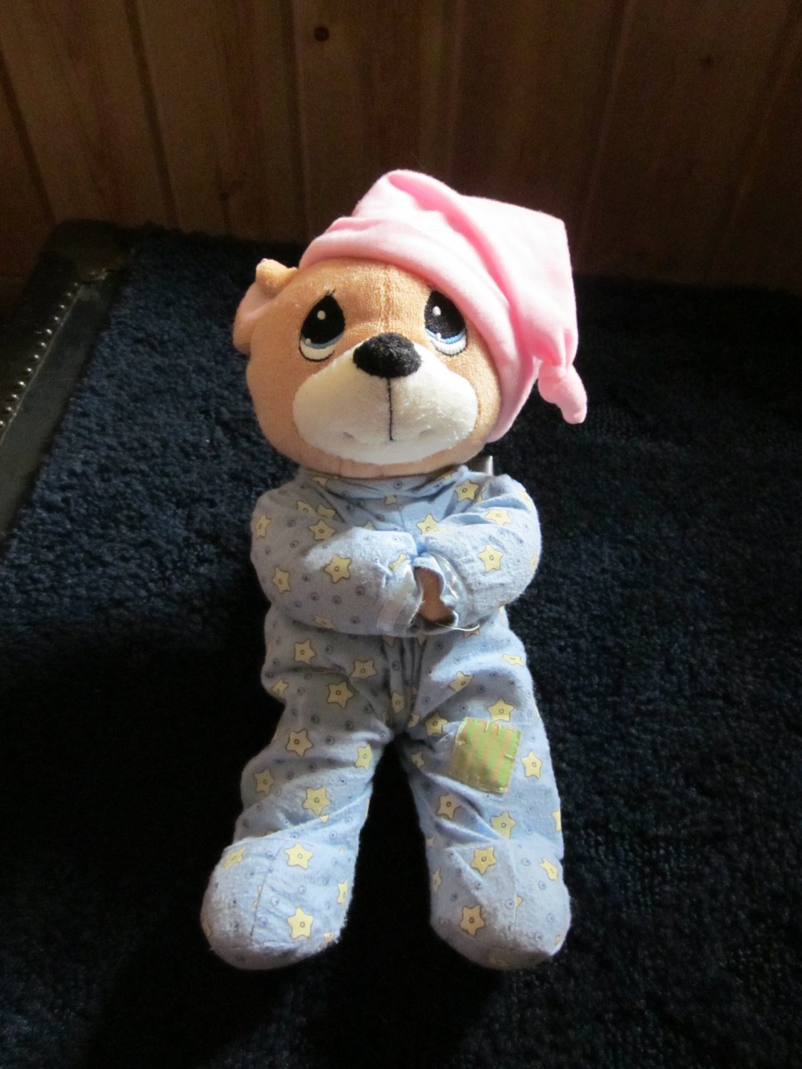 teddy bear wearing pajamas