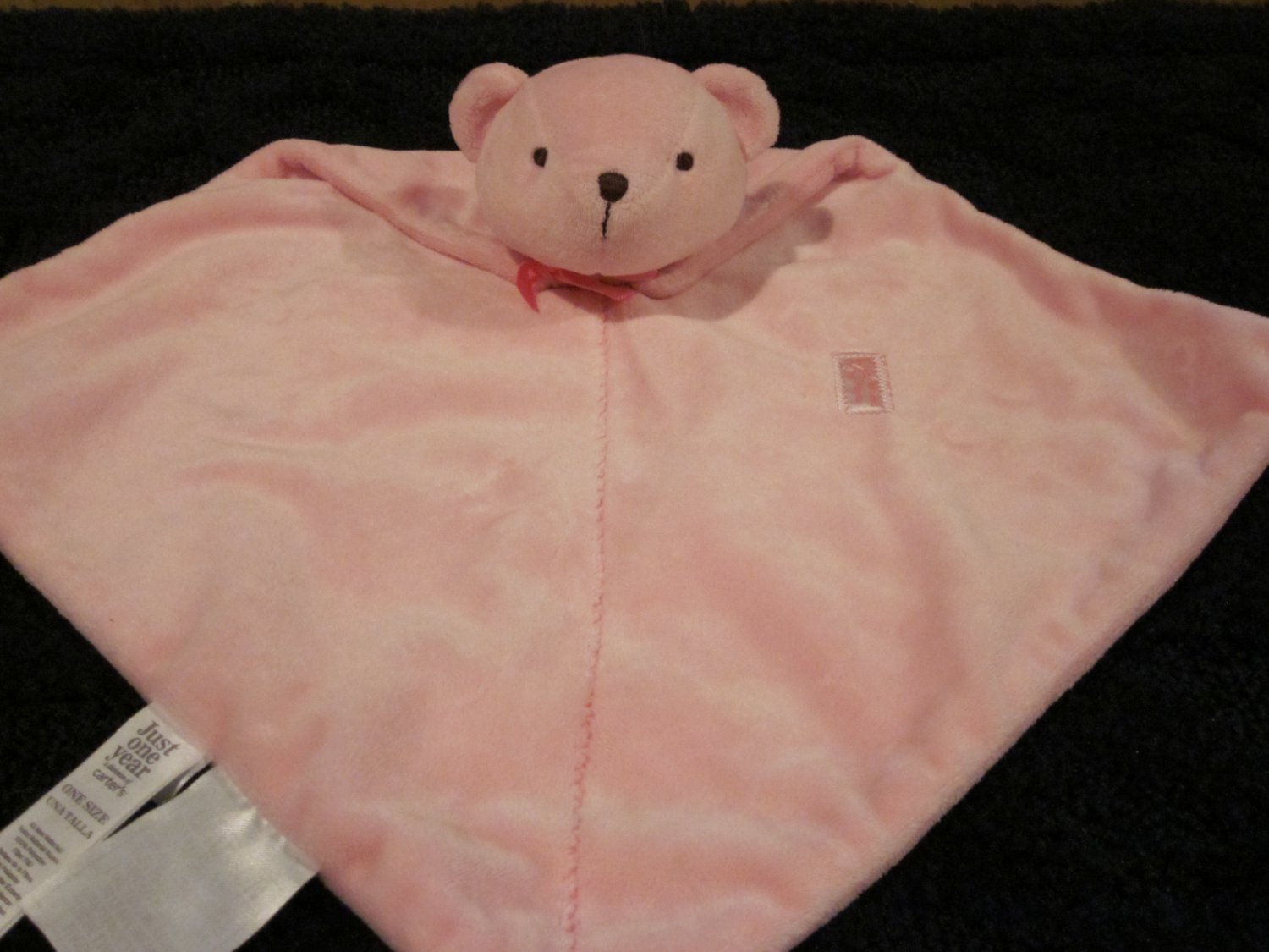 Carter's pink bear security sales blanket