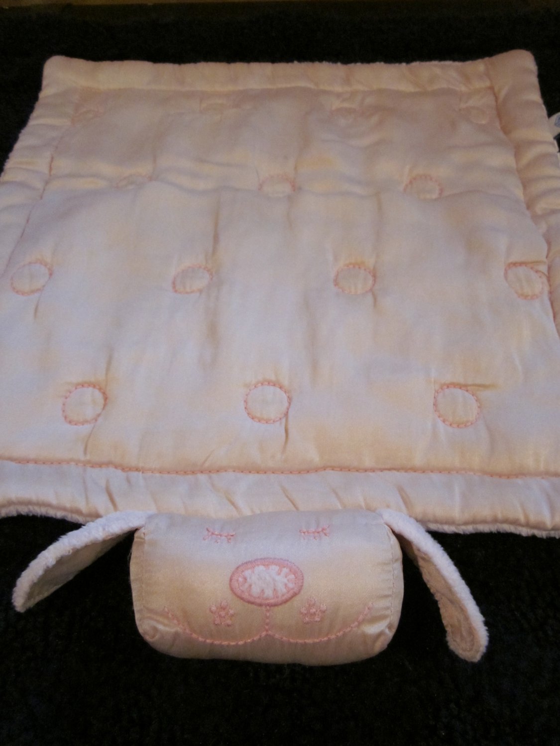 Pottery Barn Kids PBK Pink Fleece Puppy Dog Security Blanket Lovey