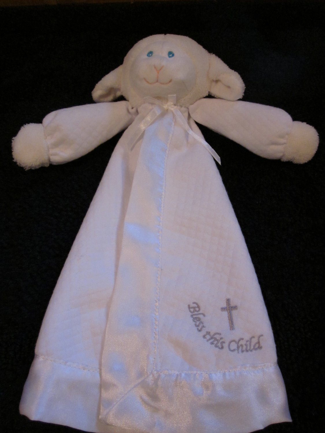 Mary Meyer Baby Bless This Child White Lamb Security Blanket