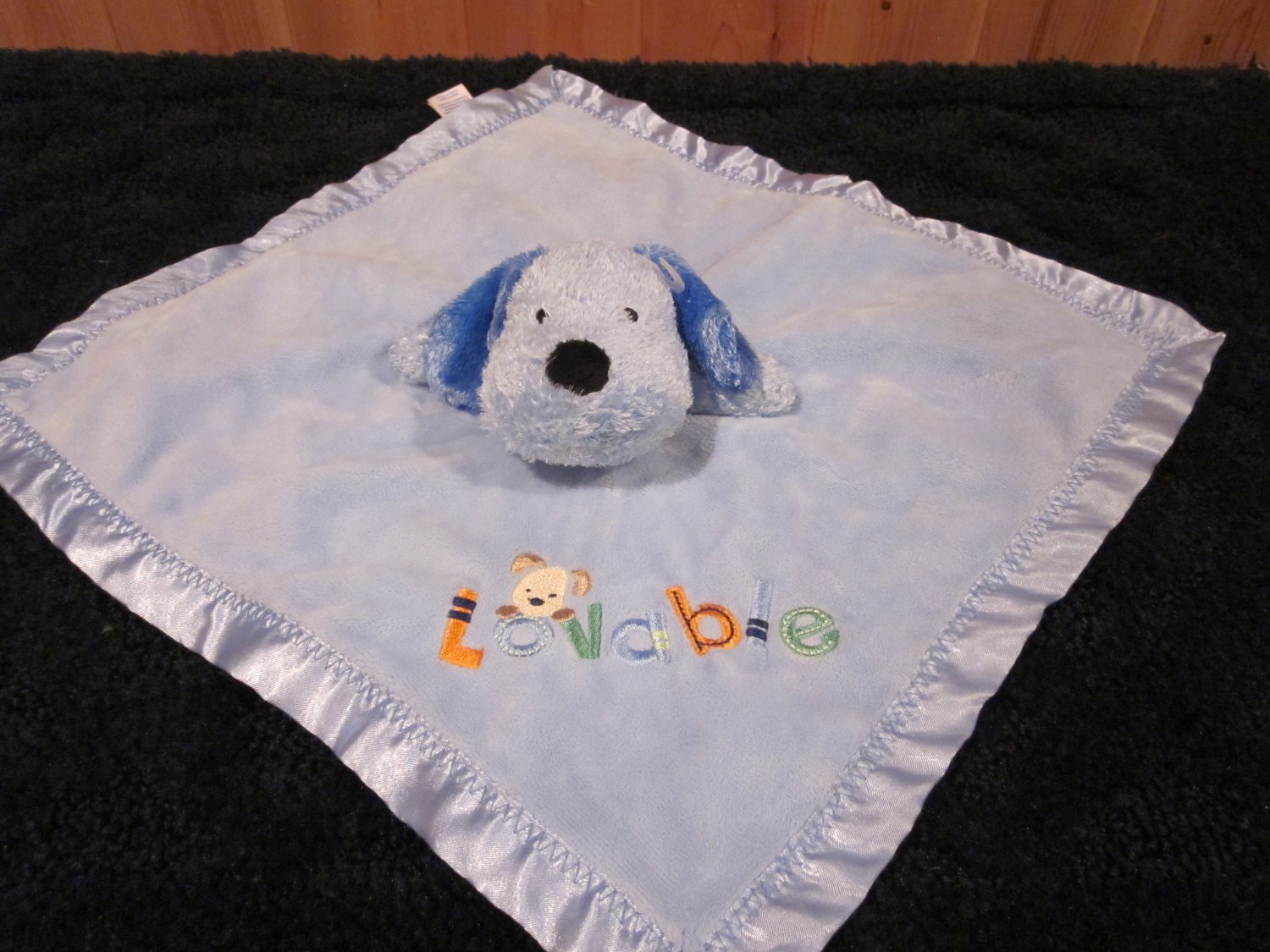 blue dog lovey blanket