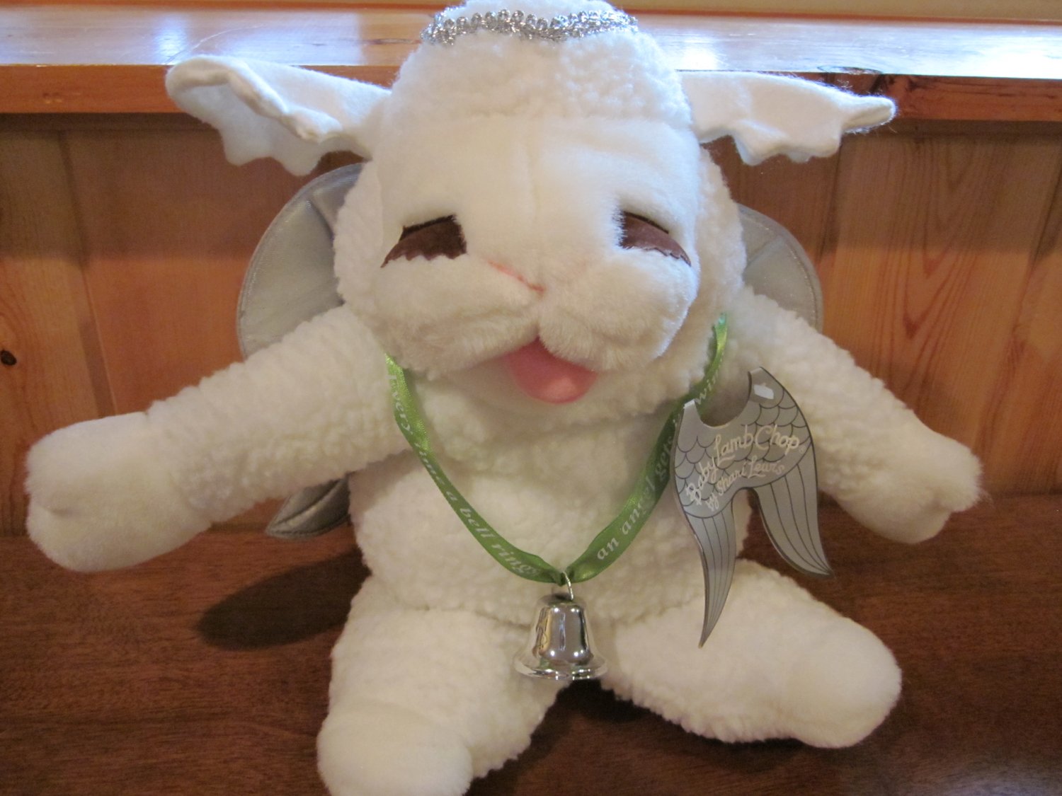 Baby Lamb Chop Sheri Lewis Plush Puppet with Angel Wings and store tags
