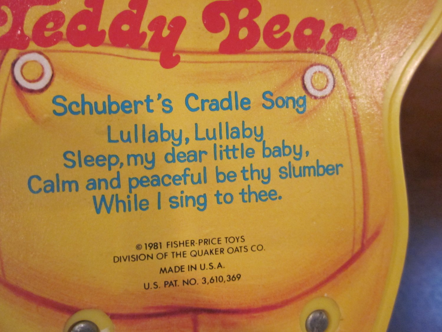 fisher price music bear