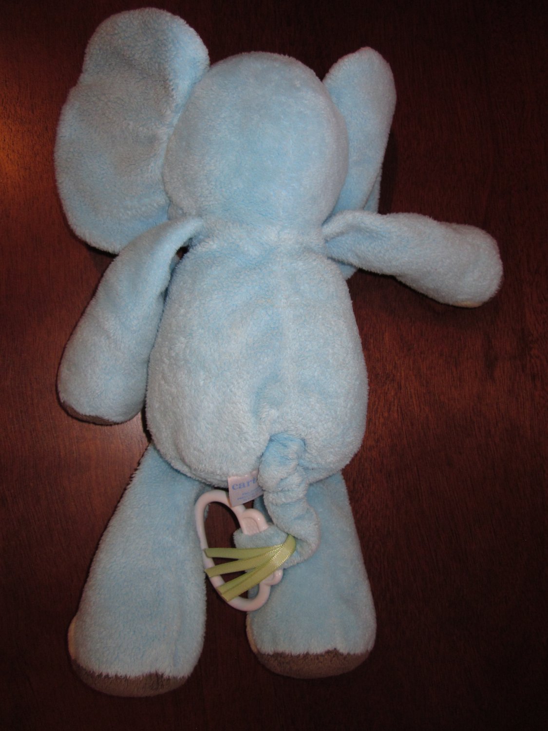 carter's plush elephant pacifier clip