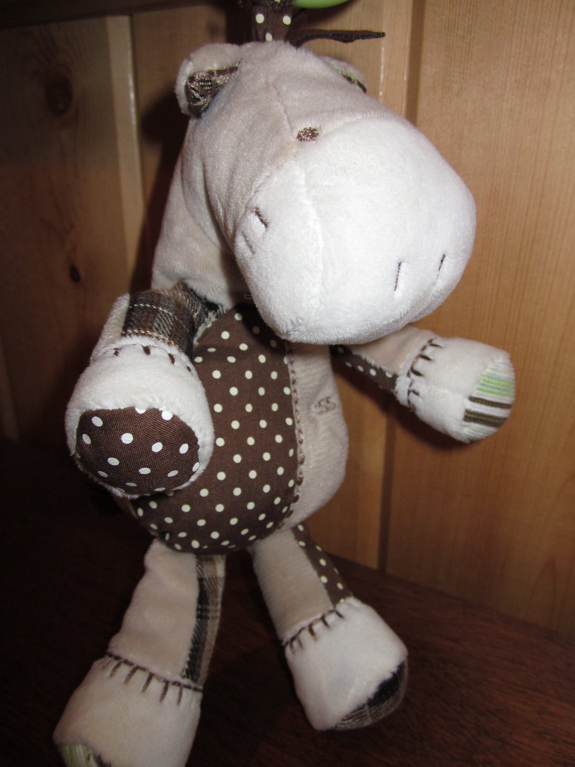 Carter's Patchwork Musical Horse Hanging Plush Toy with lights