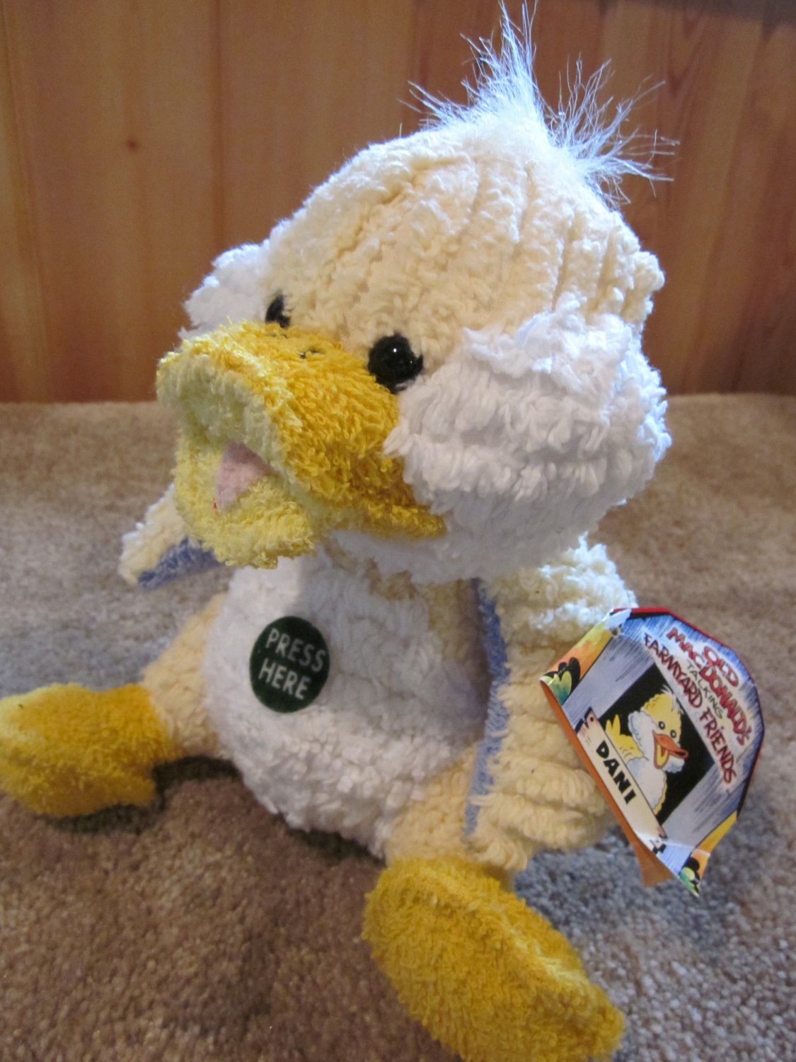 Old MacDonalds Talking Farmyard Friends Dani the Duck Plush