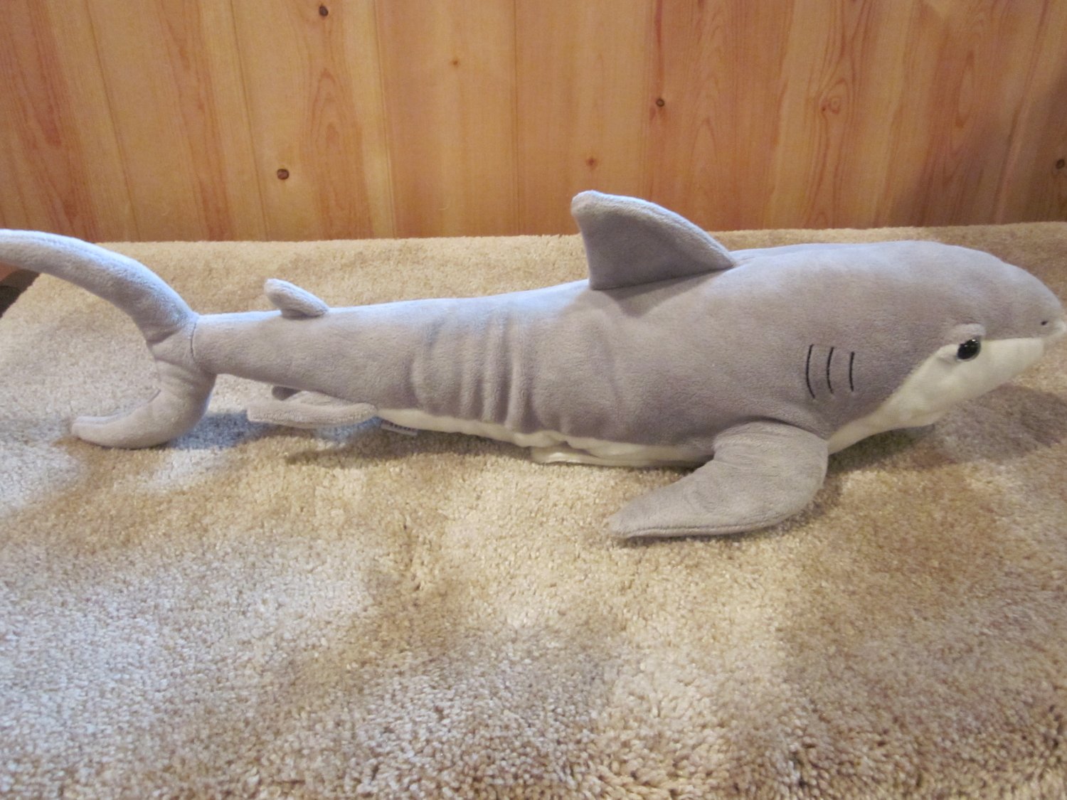 Large Plush Shark by Gund fun Sings 'One Way or Another and moves its ...