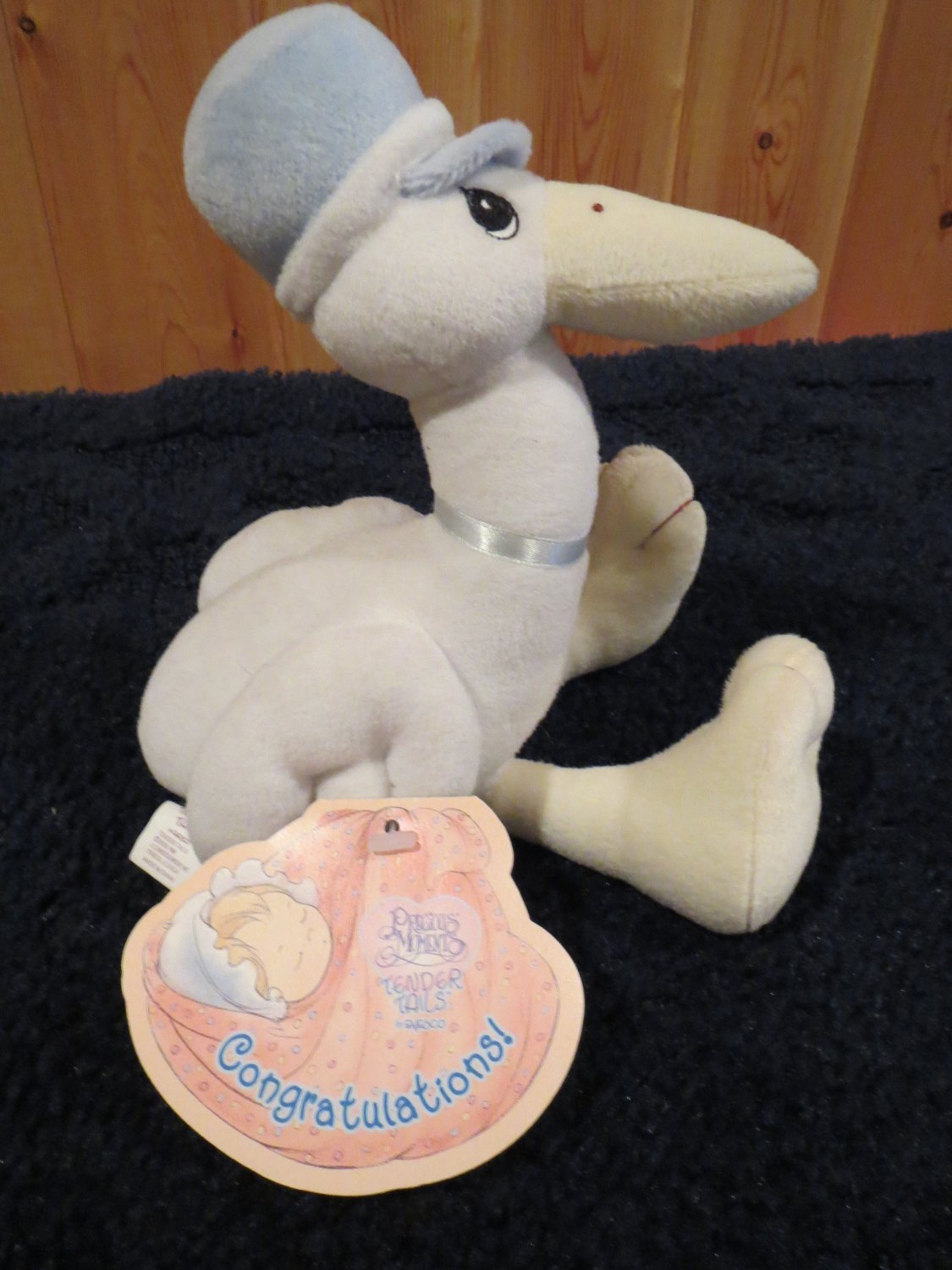 Precious Moments 2000 Plush Stork Tender Tails Its A Boy