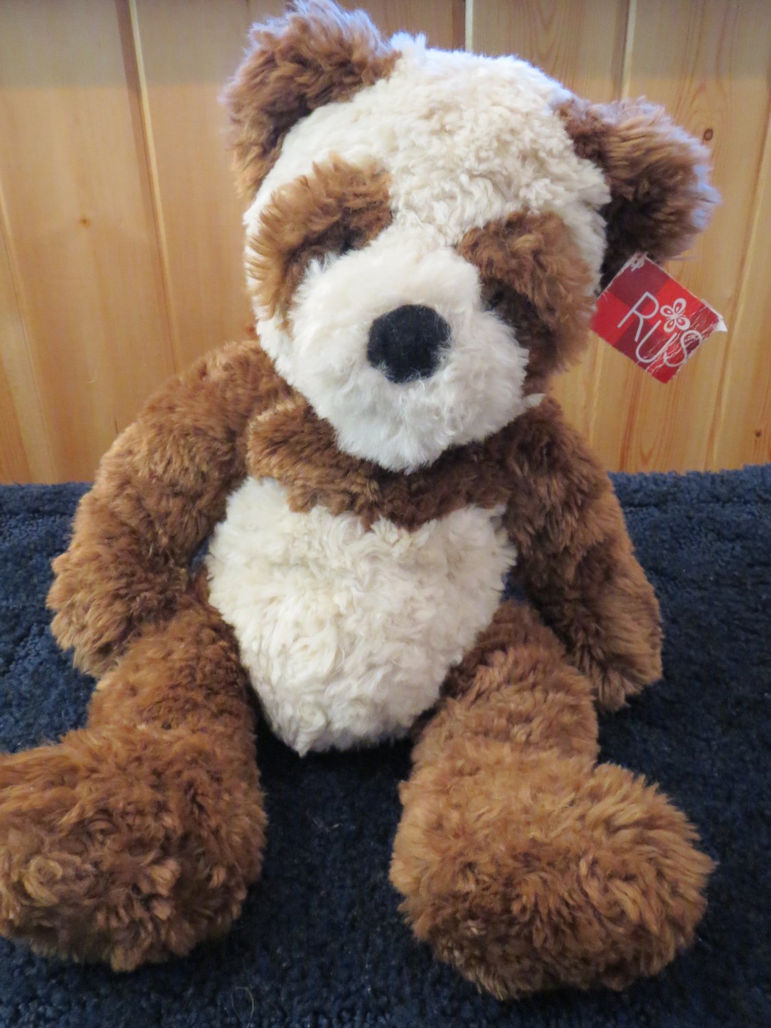 Russ Berrie Brown Cream Teddy Bear named Kimiko #4336