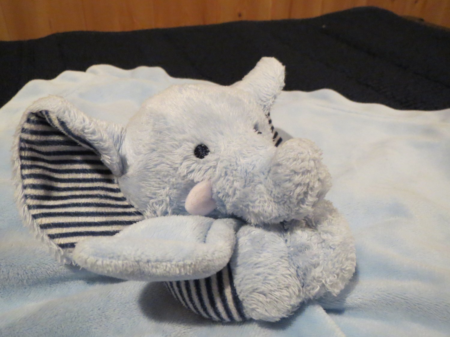 carter's elephant plush security blanket