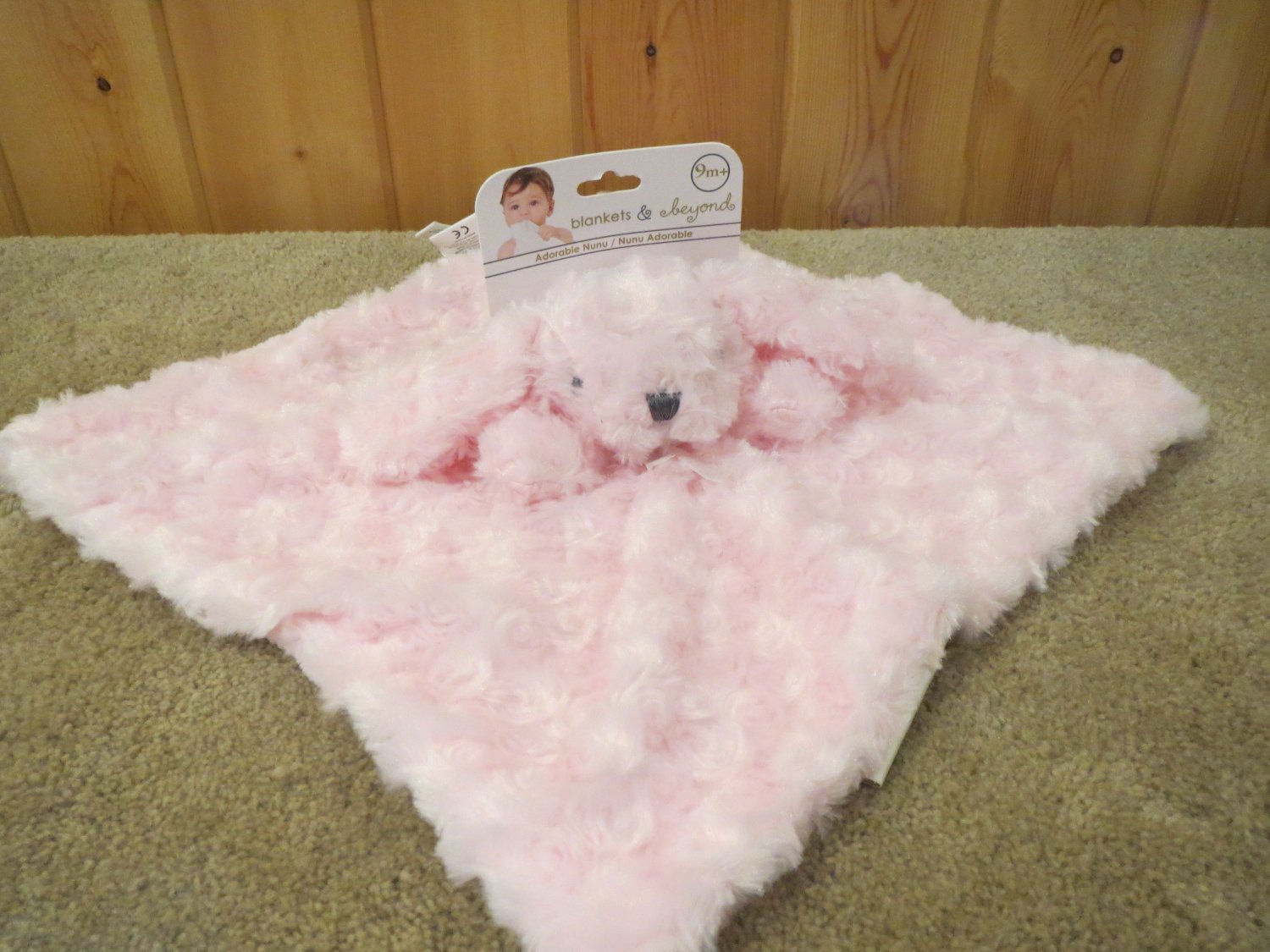 bunny security blanket pink