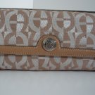ETIENNE AIGNER GEOMETRIC LOGO CHECKBOOK WALLET