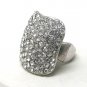 Crystal stud rectangle stretch ring