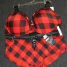 New Plus Size Checker Board Plad Set - Red
