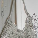 silver sequenced shoulder bag