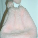 pink fluffy hand bag