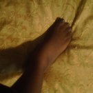 Worn opague nylon pantyhose