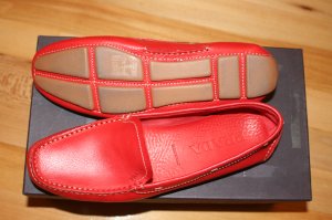 Red Prada Loafers / Driving Mocs 100% Authentic