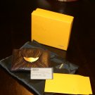 Fendi Spy Wallet Dark Brown Calf Skin Leather With Gold Plated Hardware