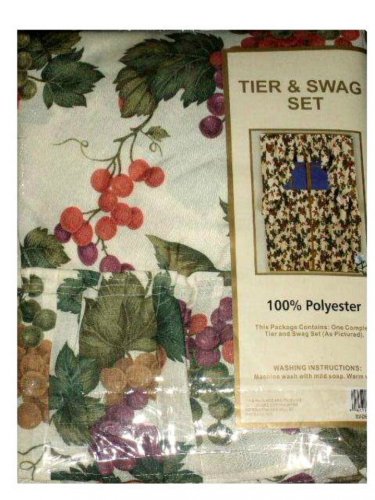 Clusters Of Grapes Grape Themed Kitchen Curtains