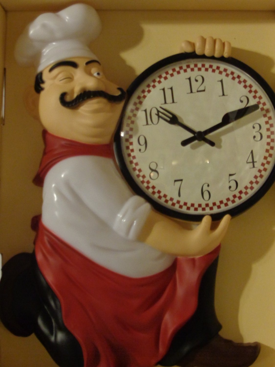 Fat Italian Chef Kitchen Wall Clock