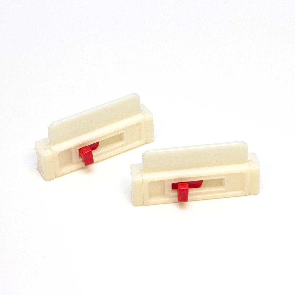 2 White LooPo Seat Belt Tension Adjusters-comfy & safe!