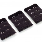 Bra Extenders: 2-Hook Black 3-Pack by More of Me to Love Bra Extenders: 2-Hook Black 3-Pack by More of Me to Love