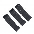 Elastic Bra Extender, 2-Hook, Black (3-Pack) by More of Me to Love
